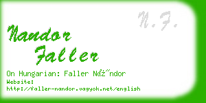 nandor faller business card